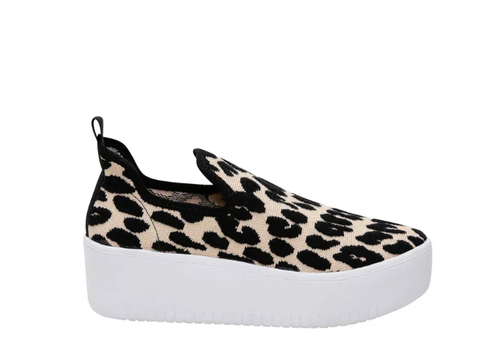 TÊNIS SLIP ON KNIT SANTA LOLLA SOLA ALTA ANIMAL PRINT