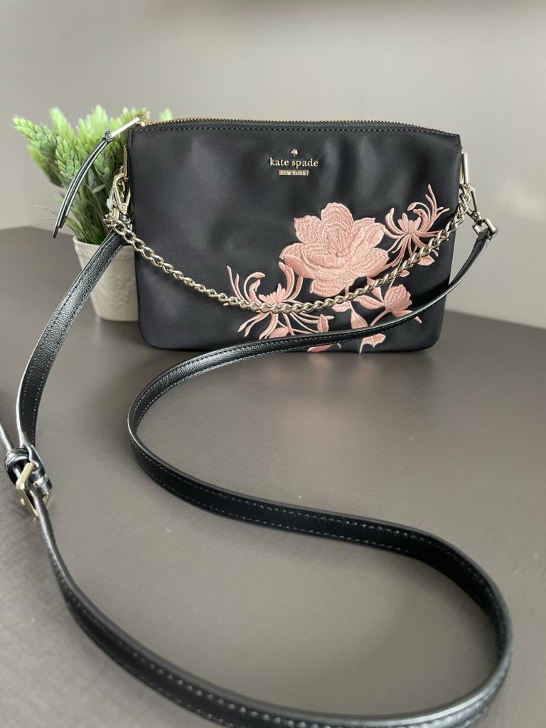 Bolsa preta bordada Kate Spade - Joy Importados