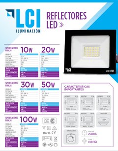 PACK X 40 Proyectores LED 10W Luz Fría - comprar online