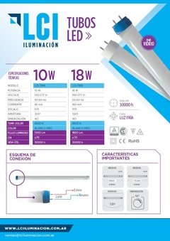 PACK x 30 TUBOS LED 18W Luz Fría - comprar online