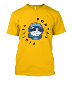 Camiseta Astronauta avista OVNI na Lua - Linha Cores - Algodão na internet
