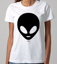 Camiseta Baby Long de alienígena/ET Grande - Linha Cores - Algodão