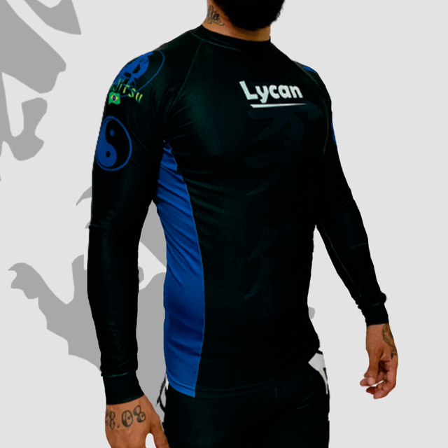 Rash Guard LY20 Manga Longa Grad. Azul - Lycan