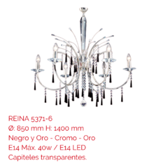 Araña de cristal 6 luces REINA 5371 - comprar online