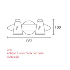 Aplique 2 luces FONIX 2102 - comprar online