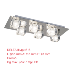 Plafón 6 luces DELTA III en internet