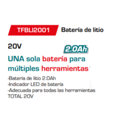 Batería de litio TFBLI2001 - comprar online