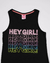 Musculosa Hey Girl Negra - comprar online