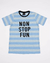 Remera Rayada Non Stop Celeste