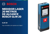 Medidor de Distância a Laser 20 Metros Professional - BOSCH-GLM-20 - loja online