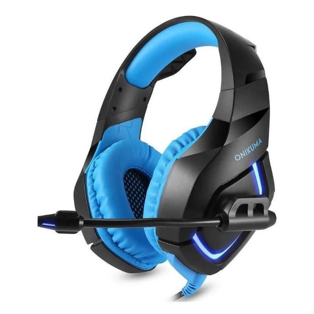 Headphone Headset Gamer com LED Azul para PS4 Xbox Pc Notebook