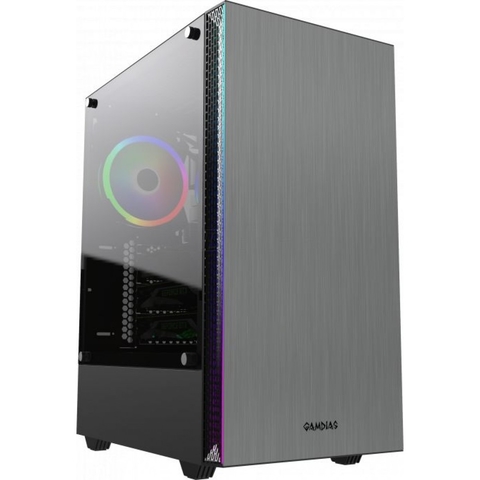 Gabinete Gamer Gamemax Diamond 3601-W, RGB, Mid Tower, Vidro Temperado,  Branco, Com 1 Fan, MFG.A361