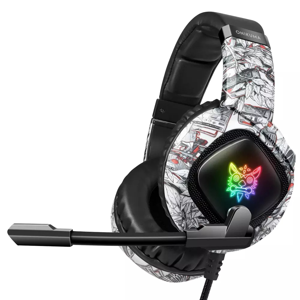 Headset Gamer Onikuma, RGB, Xbox One, PS4, PC, Mobile, Cancelamento de  Ruído, Preto - X-15