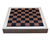 JOGO XADREZ MADEIRA NATURAL E RECOURO CARAMELO 40X40X7CM - GOODSBR