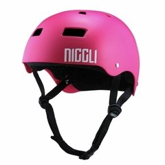 Capacete Niggli Iron Pro Magenta Fosco - Rosa Fosco Fita Preta - comprar online