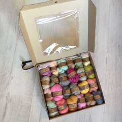 Kit vellón para fieltro. Caja con 24 ovillos de 10 grs c/u - comprar online