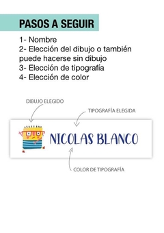 30 Nombres. Estampados en tela p/pegar con plancha