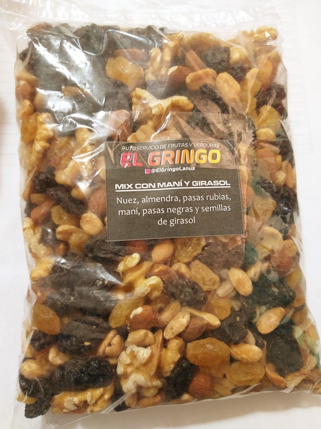 MIX CON MANI Y SEMILLAS DE GIRASOL ½Kg - El Gringo