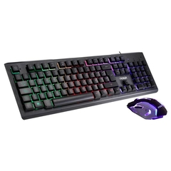 Combo Noga Gamer Led Retroiluminado NKB-089