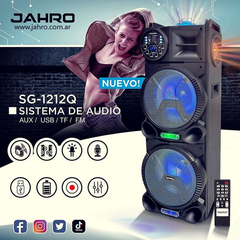 Parlante potenciado Jahro doble de 12" modelo JH-SQ1212Q