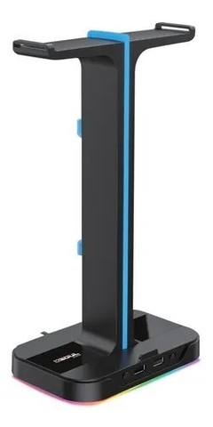 BASE SOPORTE STAND AURICULARES GAMER 2 USB