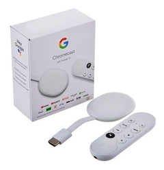 GOOGLE CHROMECAST 4TA GENERACION FHD BLANCO CON CONTROL
