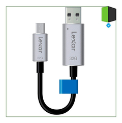 Pendrive Lexar C20m 32gb Otg Celular 130mb/s Micro Y Usb 3.1