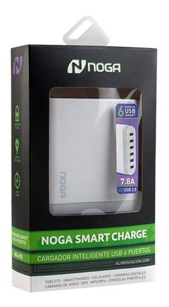 CARGADOR USB A PARED 6 PUERTOS CELULAR TABLET NG-670 - comprar online