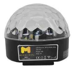 Media Esfera Moon Mb01 Giratoria Audioritmica Led