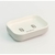Jabonera de plástico rectangular lisa blanca