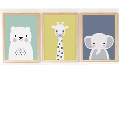 Set Animales Pastel x3