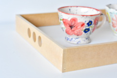 PACK x10 Bandejas MDF Grande - BASE BLANCA