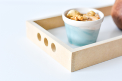 PACK x10 Bandejas MDF Mini Larga - BASE BLANCA en internet