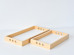 PACK x10 Bandejas MDF Mini Larga - BASE BLANCA - Puerta del Sol TALLER