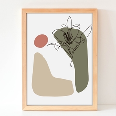 Set Abstracto Verde Seco x3 - Puerta del Sol TALLER
