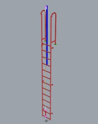 Projeto Linha de Vida Vertical para Escada Marinheiro (até 10m)
