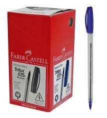 Boligrafos Faber Trilux Azul caja x 50 und.