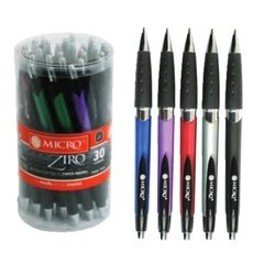 Boligrafos Micro Ziro trazo color Negro Bull x 30 und.