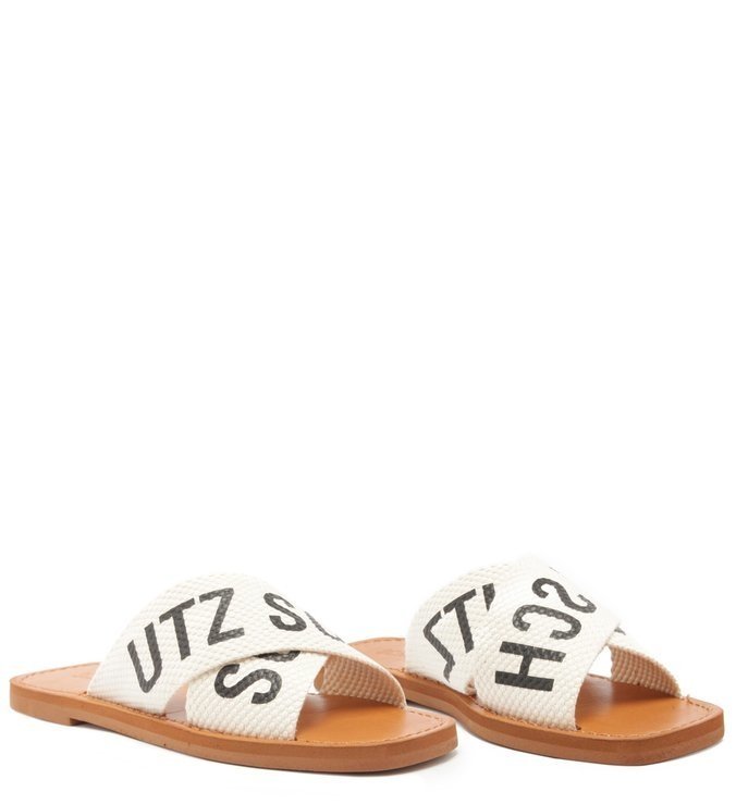 Rasteira Tiras Cruzadas Cristal Com Aplicações Schutz - meiasola