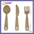 CUBIERTOS DECORATIVOS DE 28CM (X3) - comprar online