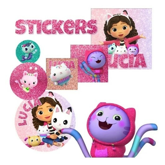 KIT IMPRIMIBLE CANDY BAR " GABBY DOLL HOUSE" SUPER COMPLETO