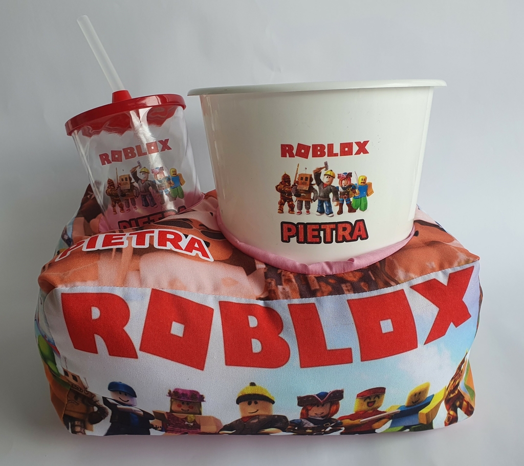 8 Lembrancinhas Roblox almofada para colorir