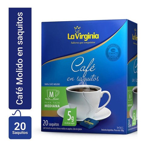 CAFÉ EN SAQUITOS LA VIRGINIA X 5GR - Goffice Insumos