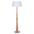 Lámpara de pie en madera de lenga mate con pantalla de lino