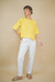 Blusa Fenda Cambraia Mostarda