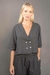 Camisa Cropped Transpassada PRETO