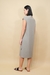 Vestido Rib Gola Alta Cinza Claro - comprar online