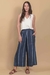 Calça Pantacourt Classica Listras INDY BLUE