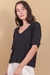 T-shirt V PRETO
