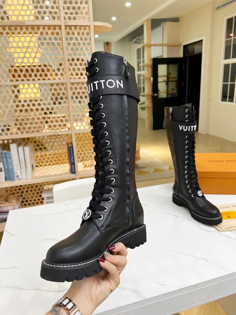 Preços baixos em Botas Preto Bota Louis Vuitton para mulheres